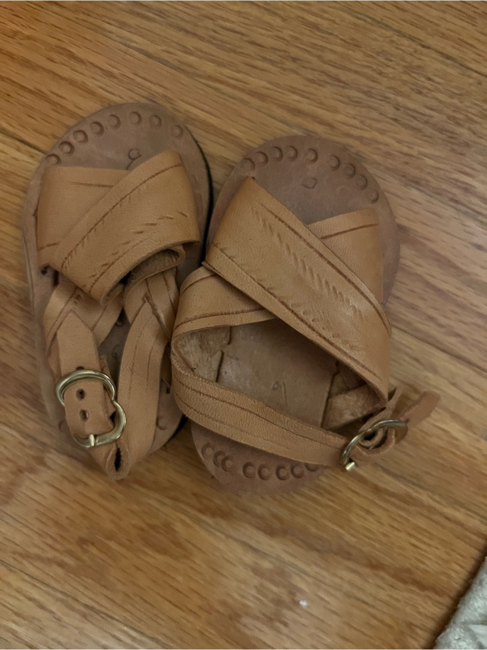 Vintage Leather Baby Sandals
